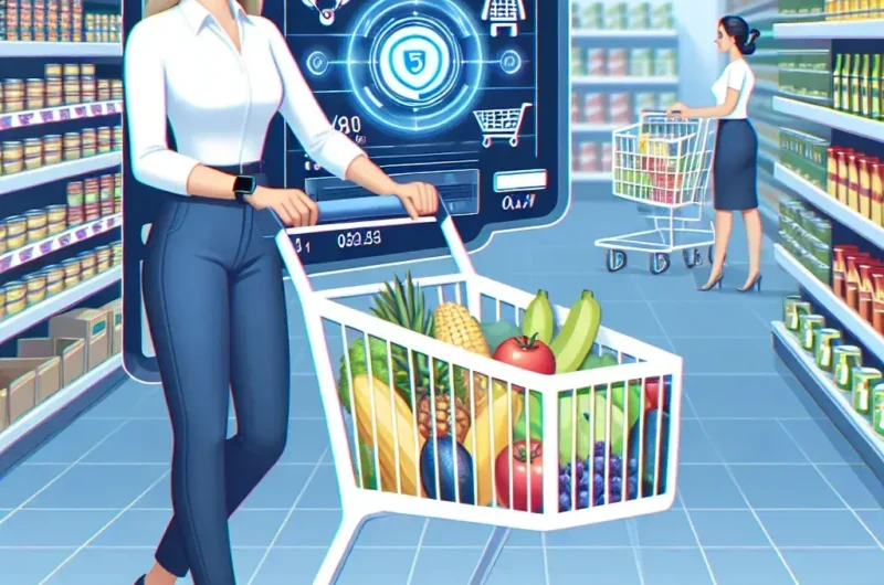 "AI-powered shopping cart theft prevention technology at Target store, showcasing advanced security features to enhance shopping safety in U.S. retail environments."