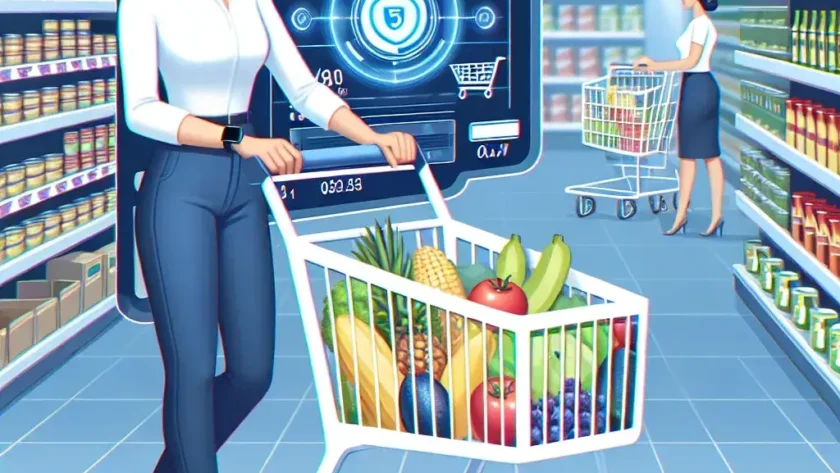 "AI-powered shopping cart theft prevention technology at Target store, showcasing advanced security features to enhance shopping safety in U.S. retail environments."