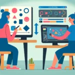 "Beginner-friendly guide on animating simple shapes in video editors, featuring a visual demonstration of animated geometric shapes like circles and squares with movement effects."