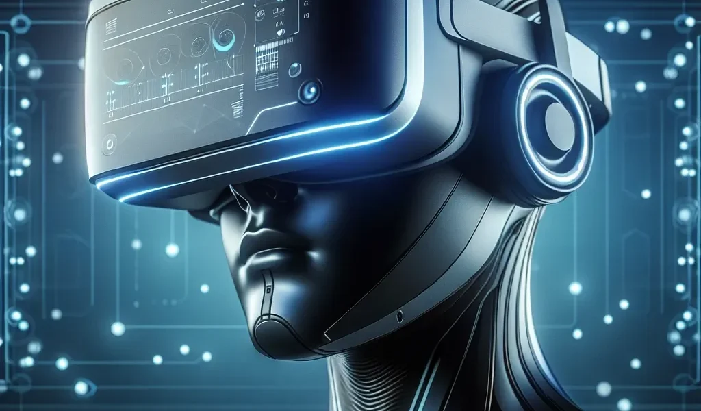 "Next-gen Sony VR headset featuring advanced haptic feedback technology, designed for immersive virtual reality experiences."